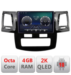 Navigatie dedicata Edotec Toyota Hilux 2008-2014 C-143 Android Octa Core Ecran 2K QLED GPS 4G 4+32GB 360 KIT-143+EDT-E409-2K