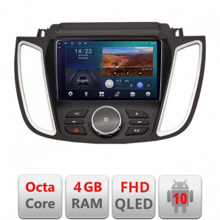 Navigatie dedicata Edotec Ford Kuga 2015-2020 SYNC2 si SYNC3 Android Ecran QLED octa core 4+64 carplay android auto KIT-kuga+EDT-E309V3