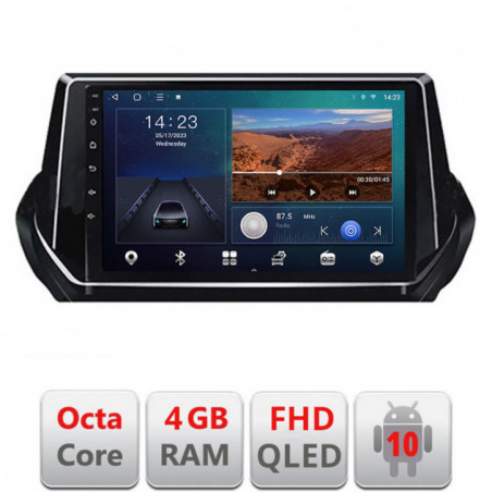 Navigatie dedicata Edotec Peugeot 2008 2020- Android radio gps internet quad core 4+64 carplay android auto Kit-209-2020+EDT-E309v3