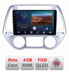Navigatie dedicata Edotec Hyundai I20 2011-2014 manual si automat Android radio gps internet quad core 4+64 carplay android auto Kit-i20-2012+EDT-E309v3