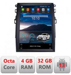 Navigatie dedicata Edotec tip Tesla Ford Mondeo 4 radio gps internet 8Core 4G carplay android auto 4+32 kit-tesla-377+EDT-E420