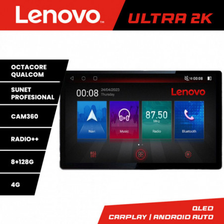 Navigatie dedicata Lenovo Toyota 2DIN N-TY2DIN Lenovo ecran 13" 2K 8+128 Android Waze USB Navigatie 4G 360 Toslink Youtube Radio KIT-T