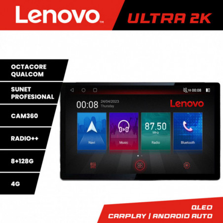 Navigatie dedicata Lenovo Skoda Kodiaq N-KODIAQ Lenovo ecran 13" 2K 8+128 Android Waze USB Navigatie 4G 360 Toslink Youtube Radio KIT-