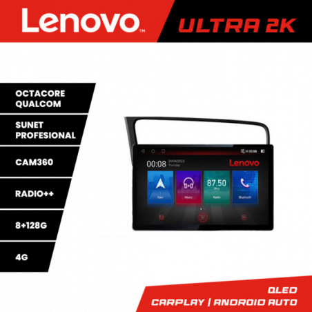 Navigatie dedicata Lenovo VW Golf 7 N-491 Lenovo ecran 13" 2K 8+128 Android Waze USB Navigatie 4G 360 Toslink Youtube Radio KIT-491+ED