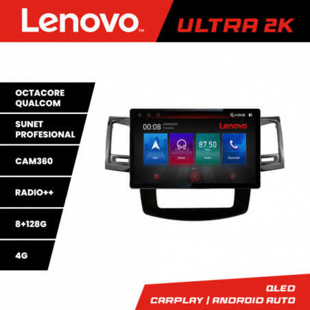 Navigatie dedicata Lenovo Toyota Hilux 2008-2014 N-143 Lenovo ecran 13" 2K 8+128 Android Waze USB Navigatie 4G 360 Toslink Youtube Rad