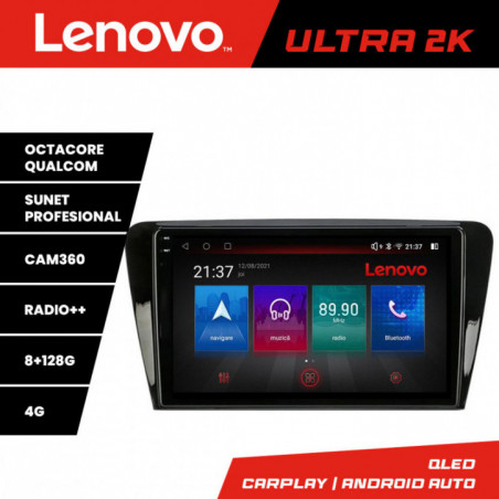 Navigatie dedicata Lenovo Skoda Rapid Seat Toledo 2013+ Octa Core Android Radio Bluetooth GPS WIFI/4G DSP LENOVO 2K 8+128GB 360 Toslink