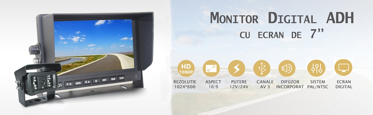 monitor AHD camera marsarier dube si camioane