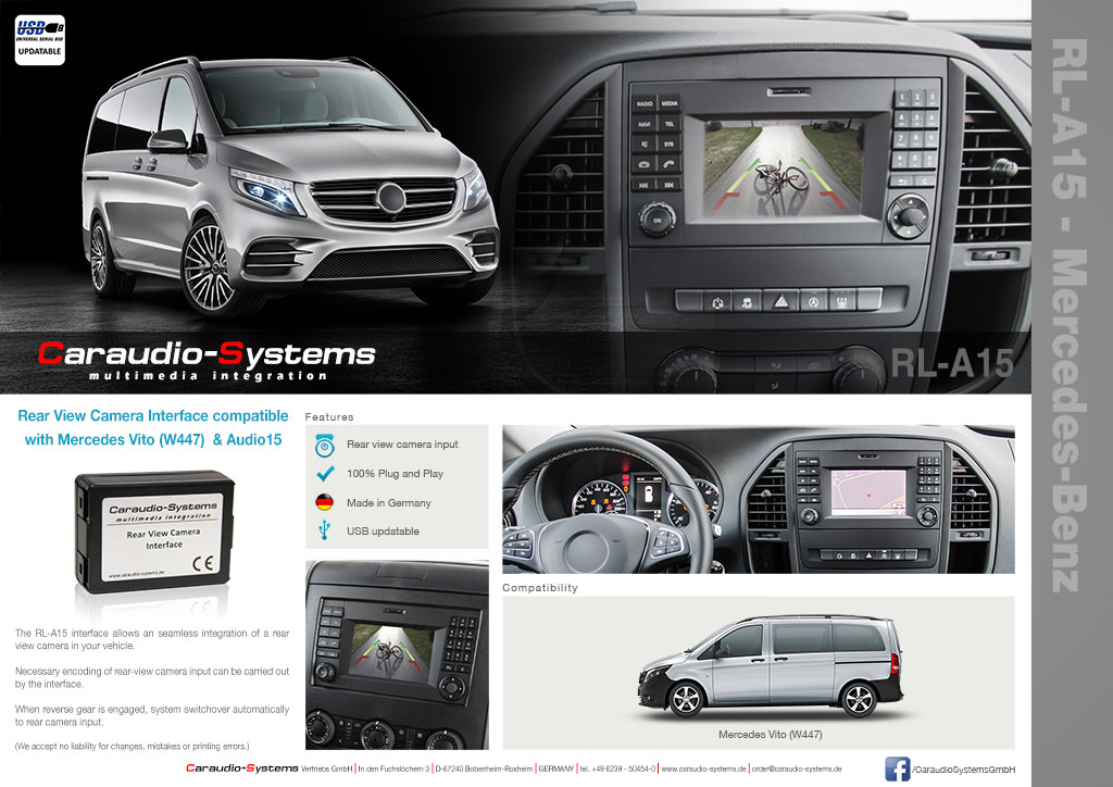 intrare camera video mercedes vito audio 15