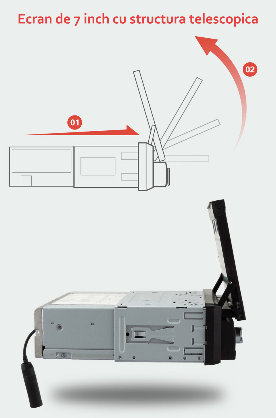 Navigatie 1DIN universala cu android internet gps usb sd wifi auxin