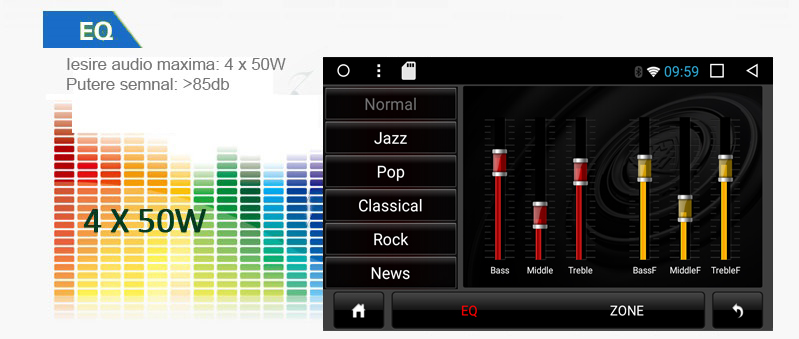 navigatie cu android si egalizator grafic