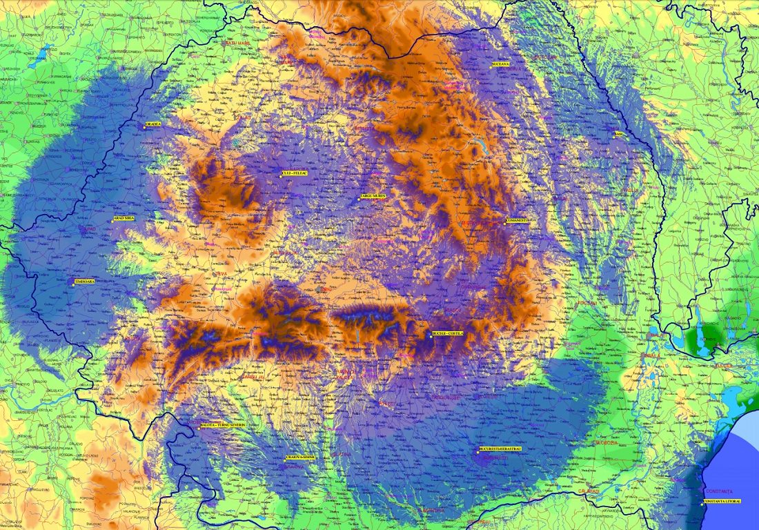 acoperire dvbt2 romania