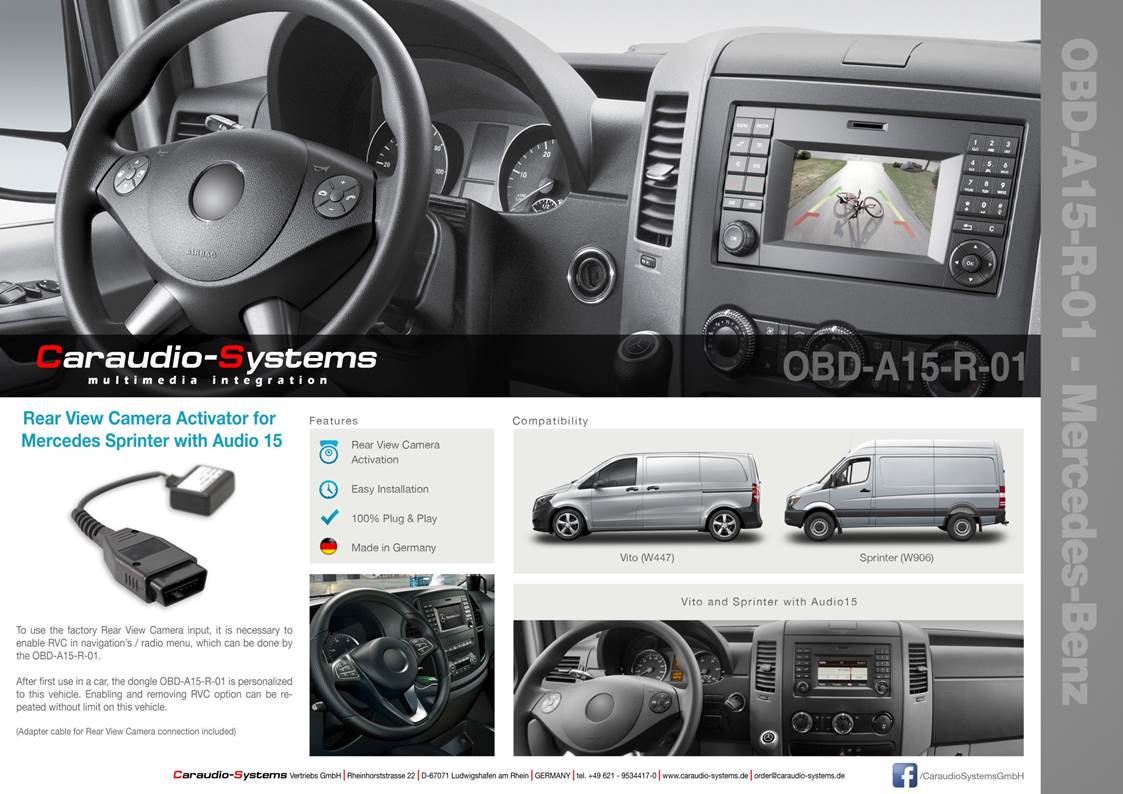 activare camera video mercedes audio 15