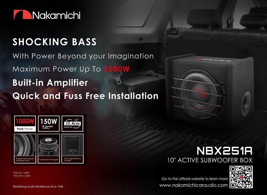 subwoofer activ nbx251a nakamichi