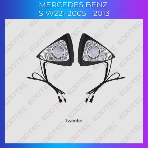 Lumini ambientale Mercedes Clasa S W221 dedicate tweetere control din unitatea originala si telefon