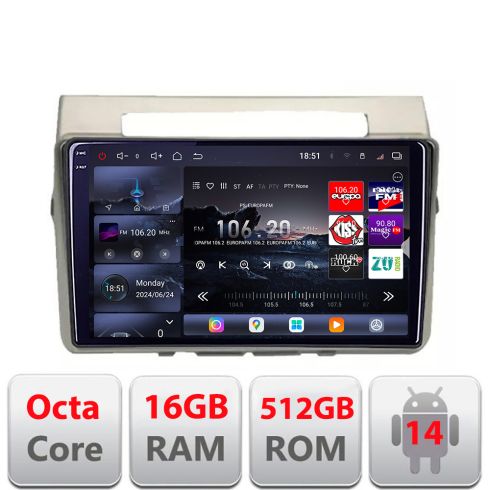 Navigatie Toyota Verso intre anii 2004-2009 Android radio gps internet 8 core QLED 2K 16+512 360 Lenovo