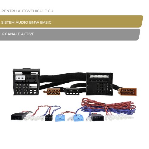 Cablu activ ZDT-BMW2 6CH Phoenix Gold pentru BMW cu sistem de sunet de bază cu Quadlock 