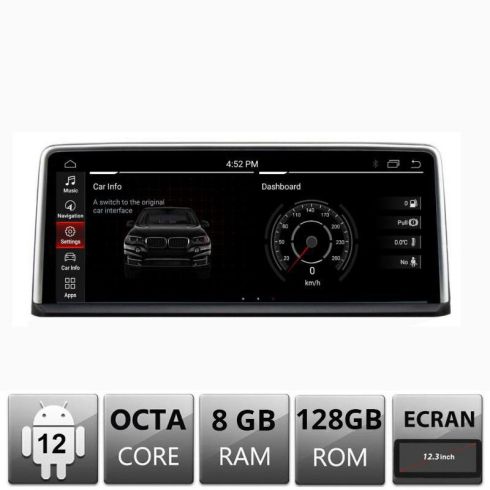 Navigatie dedicata Edotec BMW Seria 1 E87 2003-2008 masini ecran color CIC Android ecran 12.3" 8+128 4G BT