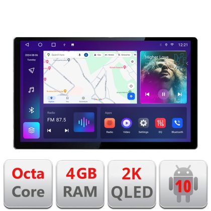 Navigatie dedicata Audi A4 B6 Quad Core N-050 Edonav ecran 13" 2K 4 si 64 Android Waze USB Navigatie 4G 360 Toslink Youtube Radio  V1