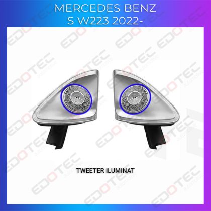 Lumini Ambientale difuzoare stalpi fata Mercedes Clasa S W223 control pe sistemul original sau telefon