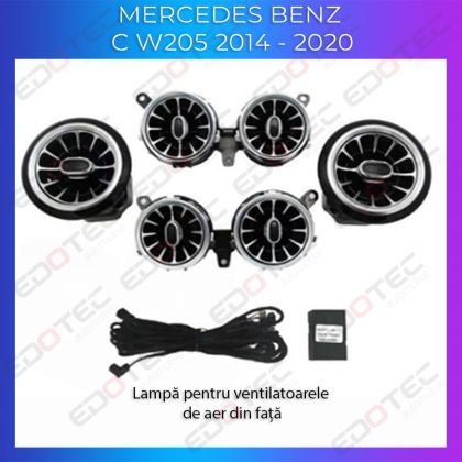 Lumini ambientale Mercedes W205-02+07 2014-2020 dedicat ventilatoare iluminate control telefon sau sistem original