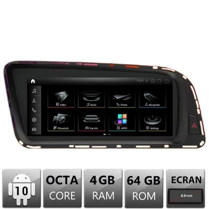 Navigatie Audi Q5 A5 MMI3G High EDT-Q5-MMI3G ecran 8.8" Android Gps Internet Bluetooth USB Video Qualcomm 4 GB + 64 GB