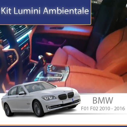 Lumini ambientale dedicate BMW Seria 7 F01 F02 2010 - 2016 model cu trimuri dedicat control din telefon sau sistemul original