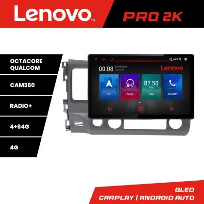 Navigatie Honda Civic 2005-2011 K-044 Lenovo PRO 4+64 13 inch 2K android 4G DSP gps internet 