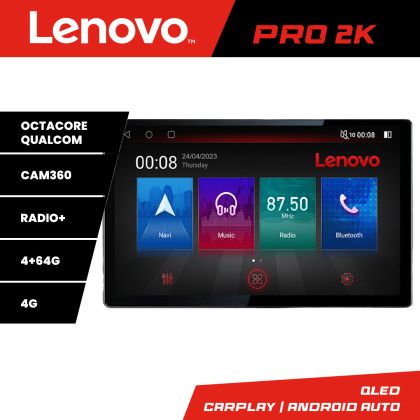 Navigatie Fiat 500 2015-2021 Lenovo PRO 4+64 13 inch 2K android 4G DSP gps internet  8Core