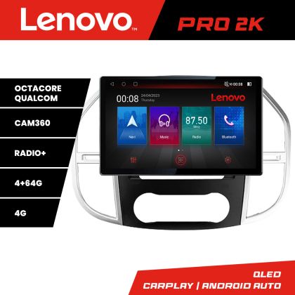 Navigatie Mercedes Vito w447 2016- Lenovo PRO 4+64 13 inch 2K android 4G DSP gps internet  Kit-w447