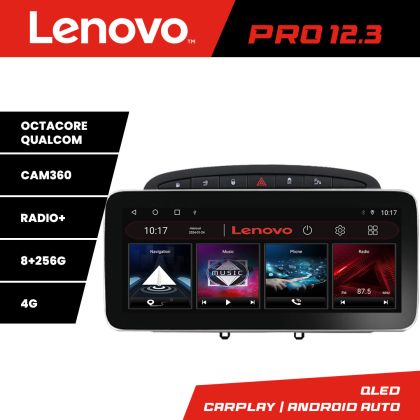 Navigatie Peugeot 308 K-038 Lenovo PRO 8+256 12.3 inch qled android 4G DSP gps internet  8Core