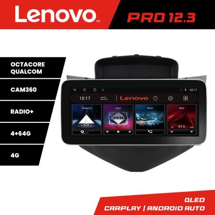 Navigatie Chevrolet Cruze 2009- K-045 Lenovo PRO 4+64 12.3 inch qled android 4G DSP gps internet 