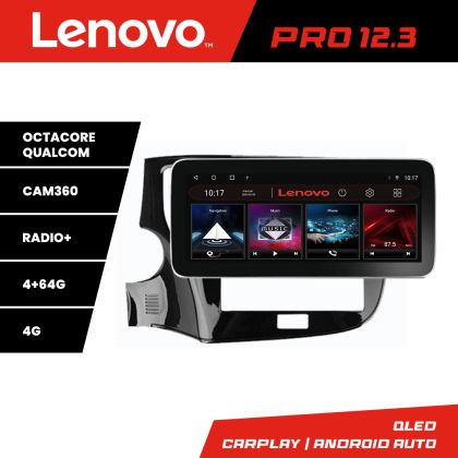 Navigatie Mitsubishi Outlander 2014- K-1230 Lenovo PRO 4+64 12.3 inch qled android 4G DSP gps internet 