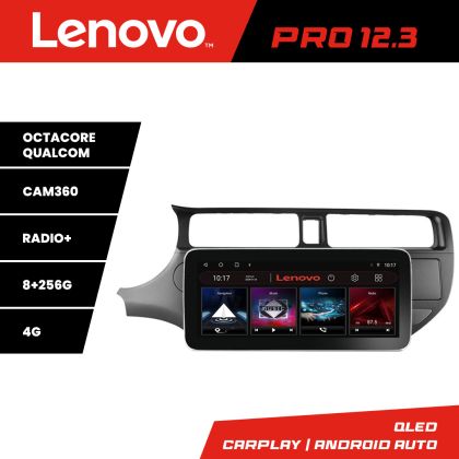 Navigatie Kia Rio 2012- K-204 Lenovo PRO 8+256 12.3 inch qled android 4G DSP gps internet  8Core