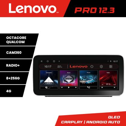 Navigatie Peugeot 2008 2020- Lenovo PRO 8+256 12.3 inch qled android 4G DSP gps internet  Kit-209-2020