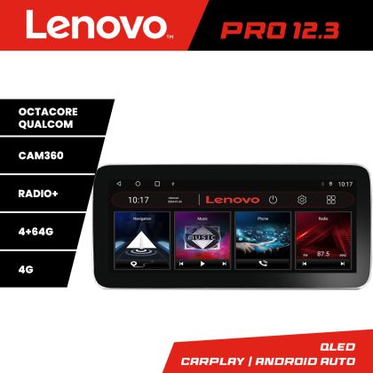 Navigatie Mercedes Clasa R K-215 Lenovo PRO 4+64 12.3 inch qled android 4G DSP gps internet  8Core