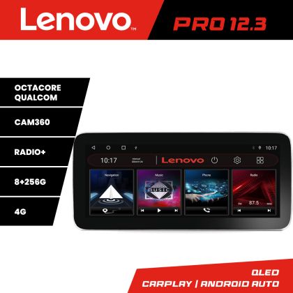 Navigatie universala 2 din 9 inch Lenovo PRO 8+256 12.3 inch qled android 4G DSP gps internet  C