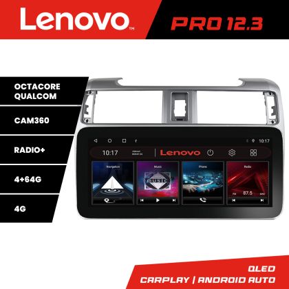 Navigatie Toyota 4runner 2009-2019 Lenovo PRO 4+64 12.3 inch qled android 4G DSP gps internet  KIT-4runner