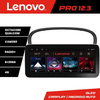 Navigatie Peugeot 607 Lenovo PRO 8+256 12.3 inch qled android 4G DSP gps internet  Kit-607