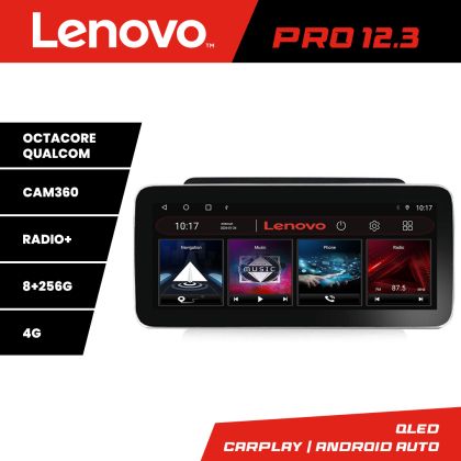 Navigatie Audi A4 A5 B8 cu MMI3G Lenovo PRO 8+256 12.3 inch qled android 4G DSP gps internet  KIT-a4-3G