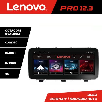 Navigatie Seat Ateca Lenovo PRO 8+256 12.3 inch qled android 4G DSP gps internet  8Core