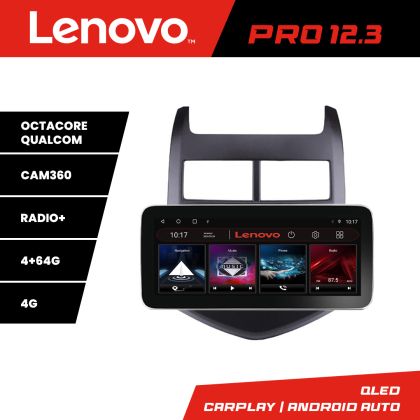 Navigatie Chevrolet Aveo 2010-2013 K-aveo10 Lenovo PRO 4+64 12.3 inch qled android 4G DSP gps internet 