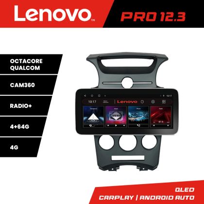 Navigatie Kia Carens 2006-2012 clima automata Lenovo PRO 4+64 12.3 inch qled android 4G DSP gps internet  KIT-carens-2006