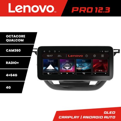 Navigatie Opel Corsa F 2019- Lenovo PRO 4+64 12.3 inch qled android 4G DSP gps internet  KIT-corsa-f