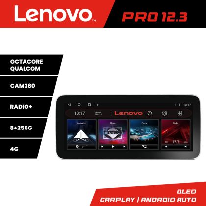 Navigatie Hyundai H350 2016- Lenovo PRO 8+256 12.3 inch qled android 4G DSP gps internet  8Core