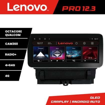 Navigatie Audi Q3 2011-2018 Lenovo PRO 4+64 12.3 inch qled android 4G DSP gps internet Kit-q3