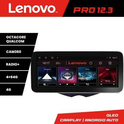 Navigatie Hyundai Veloster Lenovo PRO 4+64 12.3 inch qled android 4G DSP gps internet  8Core