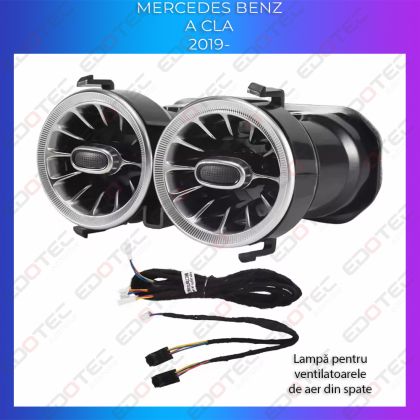 Lumini Ambientale ventilatoare spate Mercedes A W177 CLA W118 control pe sistemul original sau telefon