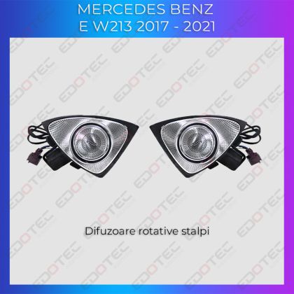 Lumini Ambientale difuzoare rotative stalpi Mercedes E W213 2017-2021 control pe sistemul original sau telefon