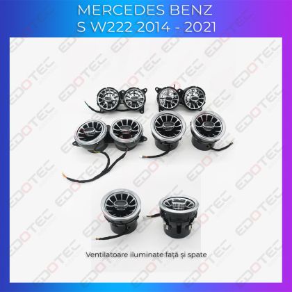 Lumini ambientale Mercedes W222-01+02 2014-2021 dedicat ventilaloare iluminate control telefon sau sistem original