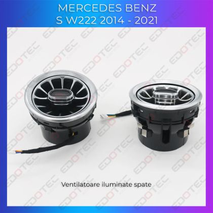 Lumini Ambientale ventilatoare spate Mercedes Clasa S W222 control pe sistemul original sau telefon